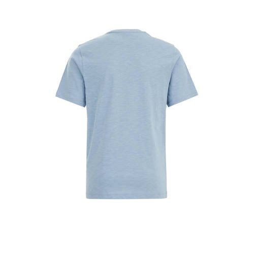 WE Fashion T-shirt grijsblauw Jongens Katoen Ronde hals Effen 110 116