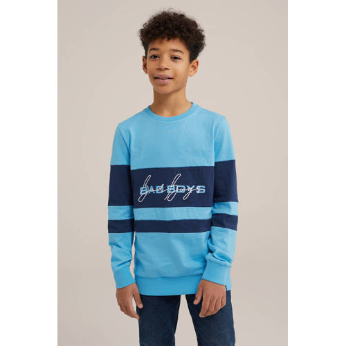 WE Fashion gestreepte sweater blauw Streep 122 128