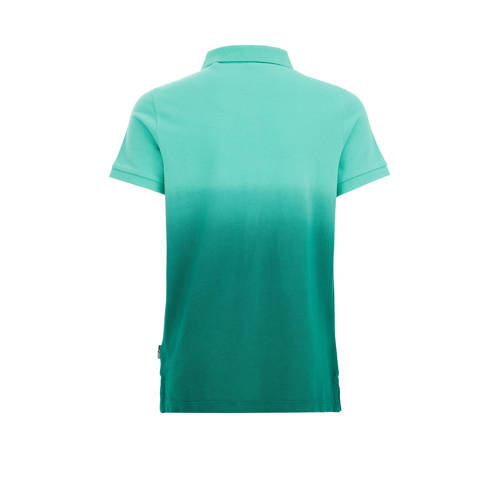 WE Fashion dip-dye polo groen Jongens Biologisch katoen Polokraag Dip-dye 110 116