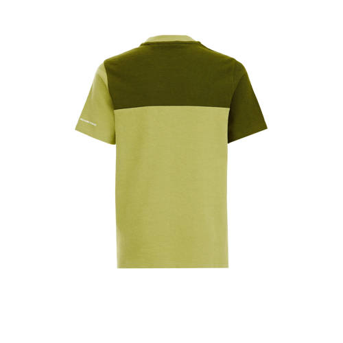 WE Fashion Salty Dog T-shirt groen Jongens Katoen Ronde hals Effen 110 116