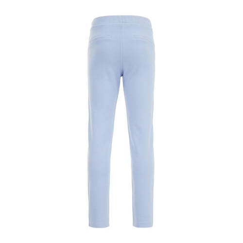 WE Fashion slim fit broek lichtblauw Jongens Katoen Effen 92