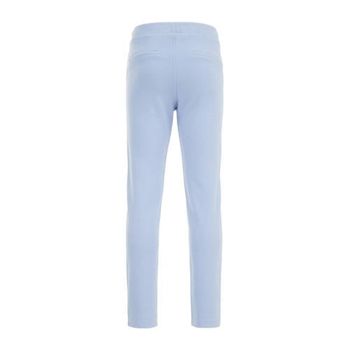 WE Fashion slim fit broek lichtblauw Jongens Katoen Effen 104