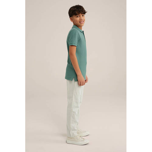 WE Fashion polo groen Jongens Katoen Polokraag Effen 92