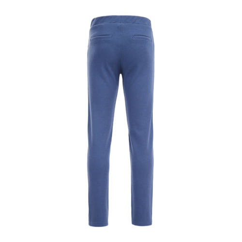 WE Fashion slim fit broek blauw Jongens Katoen Effen 92