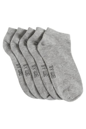 enkelsokken - grijs (set van 5)