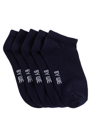 enkelsokken - marineblauw (set van 5)