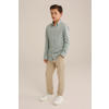 WE Fashion slim fit broek beige