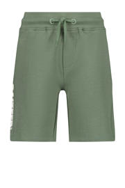 thumbnail: Groene jongens Raizzed sweatshort Djordy van katoen met elastische tailleband met koord en logo dessin