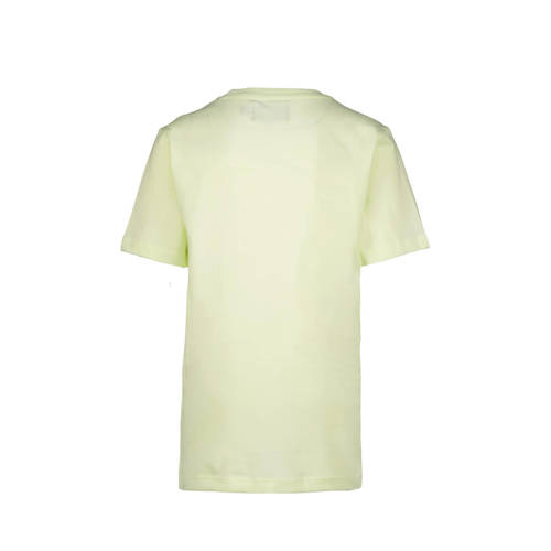 Raizzed T-shirt Hamilton met logo zacht limegroen Jongens Katoen Ronde hals 140