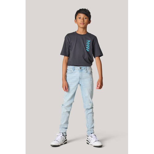 Shoeby skinny jeans light blue denim Blauw Jongens Stretchdenim 104