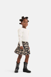 thumbnail: Shoeby rok met grafische print zwart/beige