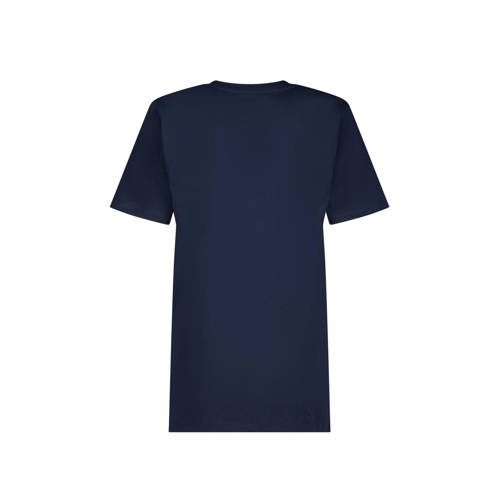 Raizzed T-shirt Hamilton met logo donkerblauw Jongens Katoen Ronde hals 128