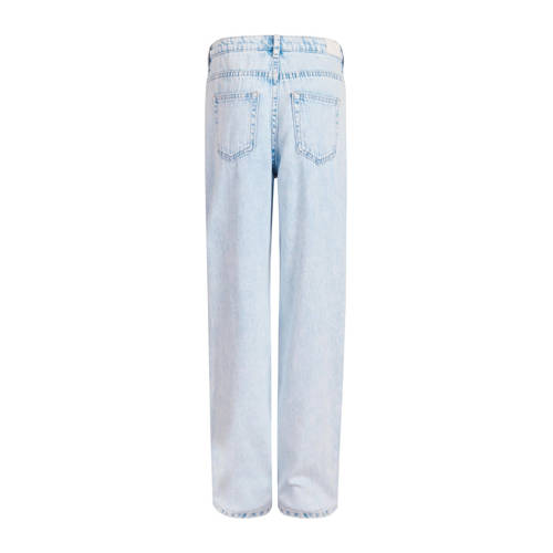 Shoeby high waist mom jeans bleached Blauw Meisjes Denim Effen 152
