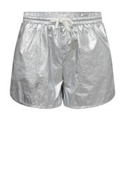 thumbnail: Zilverkleurige meisjes Sofie Schnoor casual short van polyester met elastische tailleband met koord en effen