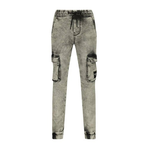 Raizzed slim fit jeans Shanghai mid grey stone Grijs Jongens Denim Effen