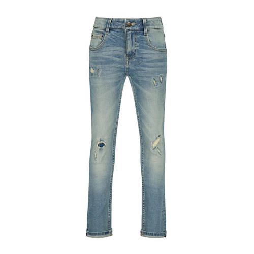 Raizzed slim fit jeans Boston Crafted met slijtage tinted blue Blauw Jongens Stretchdenim