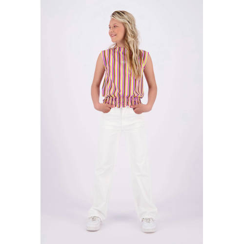 Raizzed wide leg jeans Mississippi white Wit Meisjes Stretchdenim Effen 128