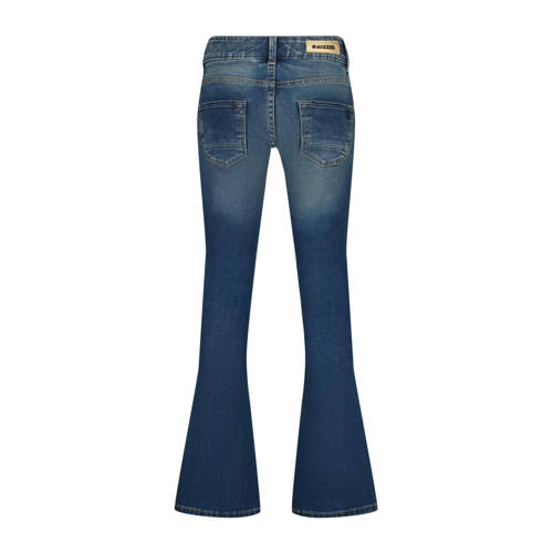 Raizzed flared jeans Melbourne dark blue stone Blauw Meisjes Stretchdenim 128