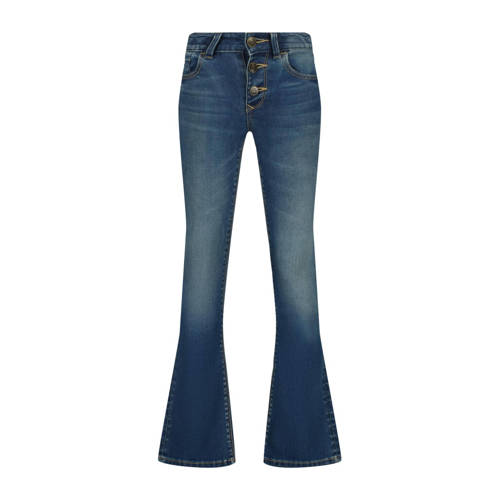 Raizzed flared jeans Melbourne dark blue stone Blauw Meisjes Stretchdenim