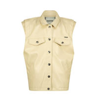 thumbnail: Raizzed imitatieleren gilet Isabel beige