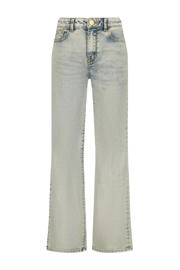 thumbnail: Light blue denim meisjes Raizzed wide leg jeans Mississippi stone van stretchdenim met regular waist, rits- en knoopsluiting en effen