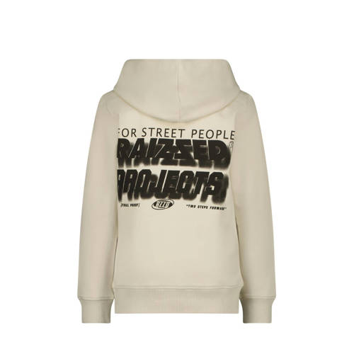 Raizzed hoodie Nezar met backprint greige Sweater Grijs Backprint 128