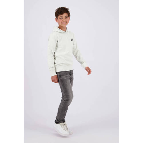 Raizzed hoodie Nezar met backprint greige Sweater Grijs Backprint 128