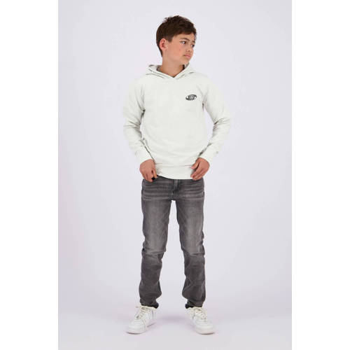 Raizzed hoodie Nezar met backprint greige Sweater Grijs Backprint 128