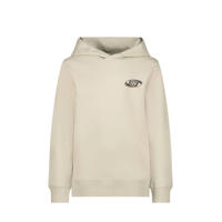 thumbnail: Grijze jongens Raizzed hoodie Nezar van sweat materiaal met backprint, lange mouwen, capuchon en geribde boorden