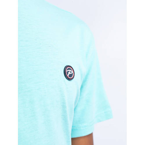 Petrol Industries T-shirt aqua blauw Jongens Katoen Ronde hals Effen 116