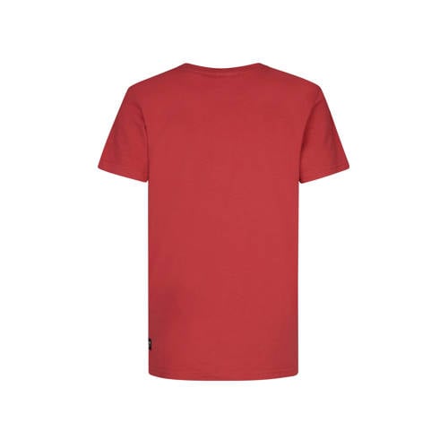 Petrol Industries T-shirt met logo rood Jongens Katoen Ronde hals Logo 164