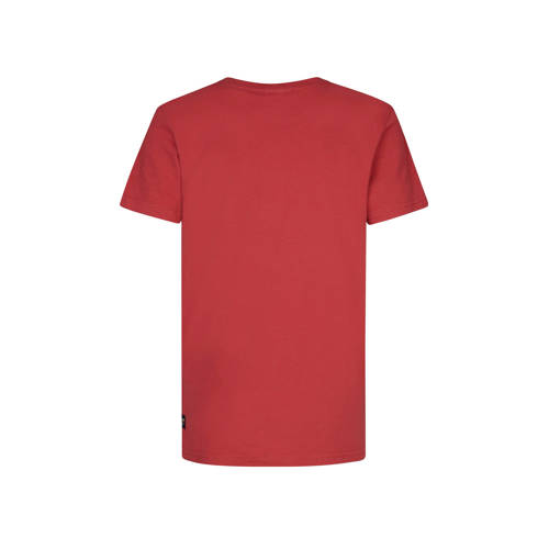 Petrol Industries T-shirt met logo rood Jongens Katoen Ronde hals Logo 116