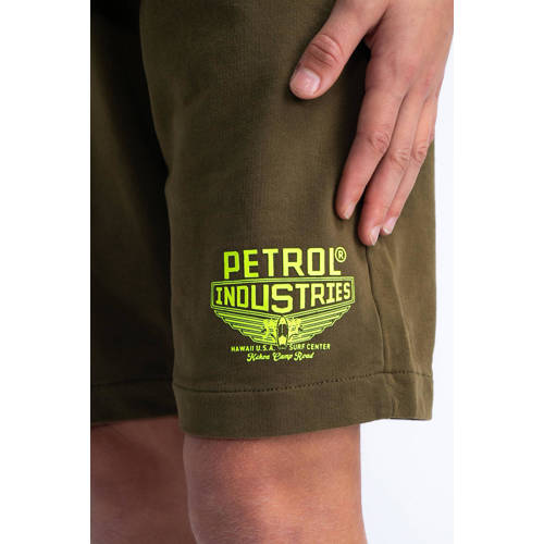 Petrol Industries sweatshort mosgroen limegroen Korte broek Jongens Katoen 116