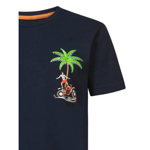 Petrol Industries T-shirt navy Blauw Jongens Katoen Ronde hals Effen 116