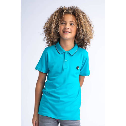 Petrol Industries polo turquoise Blauw Jongens Katoen Polokraag Effen 116