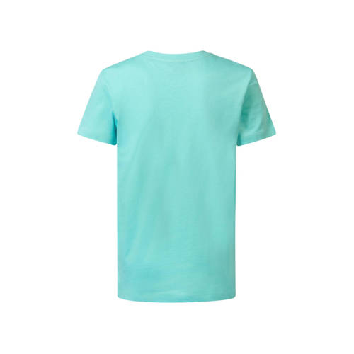 Petrol Industries T-shirt aqua blauw Jongens Katoen Ronde hals Effen 164