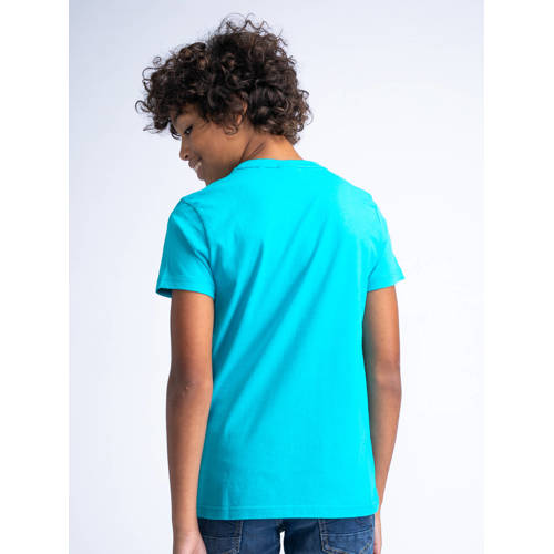 Petrol Industries T-shirt met logo fel blauw Jongens Katoen Ronde hals 116