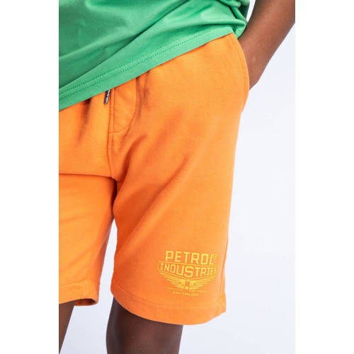 Petrol Industries sweatshort oranje Korte broek Jongens Katoen Effen 116