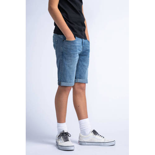 Petrol Industries denim short light stone Korte broek Blauw Jongens Stretchdenim 116