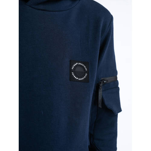 Petrol Industries hoodie navy Sweater Blauw Effen 116