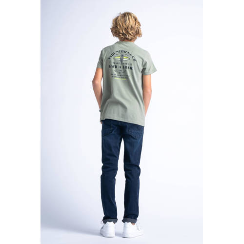 Petrol Industries T-shirt kaki Groen Jongens Katoen Ronde hals Effen 116