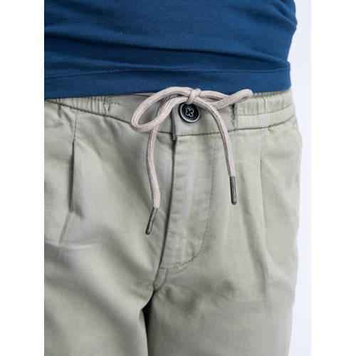 Petrol Industries regular fit broek kaki Groen Jongens Katoen Effen 128