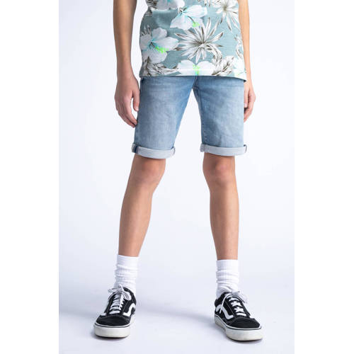 Petrol Industries denim short light stone Korte broek Blauw Jongens Stretchdenim 116