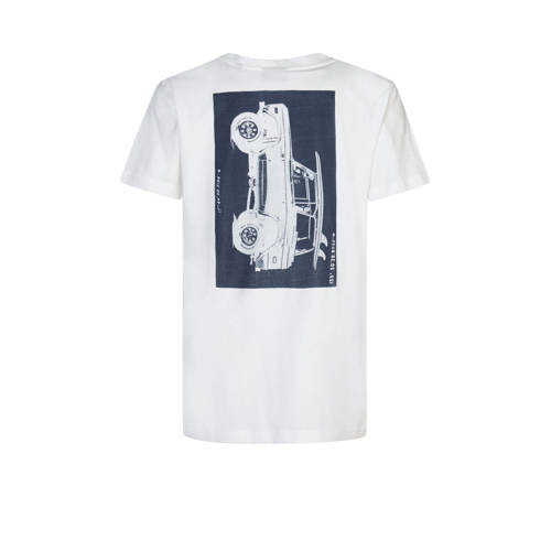 Petrol Industries T-shirt met backprint wit Jongens Katoen Ronde hals Backprint 116