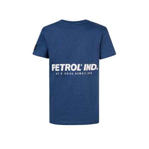 Petrol Industries T-shirt met backprint middenblauw Jongens Katoen Ronde hals 116