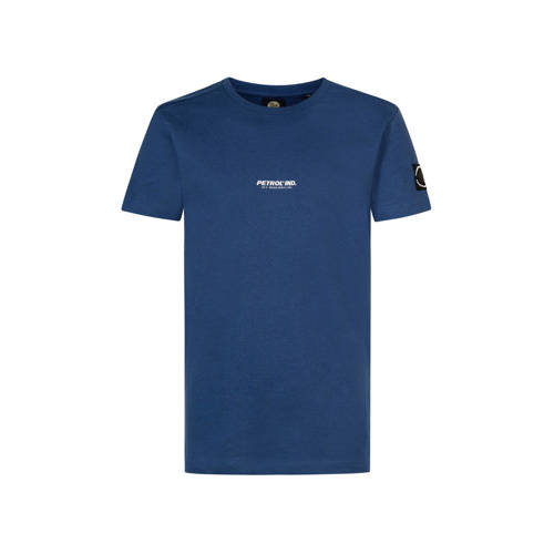 Petrol Industries T-shirt met backprint middenblauw Jongens Katoen Ronde hals - 116