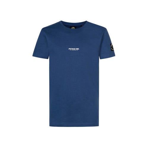Petrol Industries T-shirt met backprint middenblauw Jongens Katoen Ronde hals