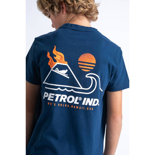 Petrol Industries T-shirt met logo blauw Jongens Katoen Ronde hals Logo 116