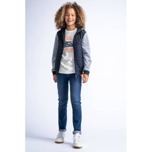 Petrol Industries gewatteerde zomerjas blauw Jongens Nylon Capuchon Meerkleurig 116