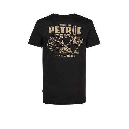 Petrol Industries T-shirt met backprint donkergrijs Jongens Katoen Ronde hals 116